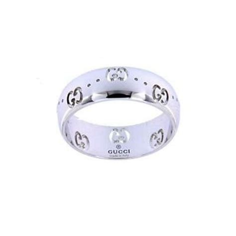 anello gucci gg oro bianco|Anelli Gucci in Oro bianco Bianco taglia 52 EU .